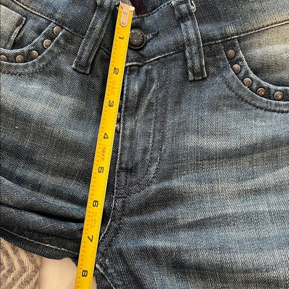 Diesel Liv Stretch 26x34 Womens Distressed Blue Jean Stud Pockets - Picture 7 of 9